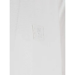 Grey Crew Neck T-Shirt with Back Lettering Logo in Cotton Man