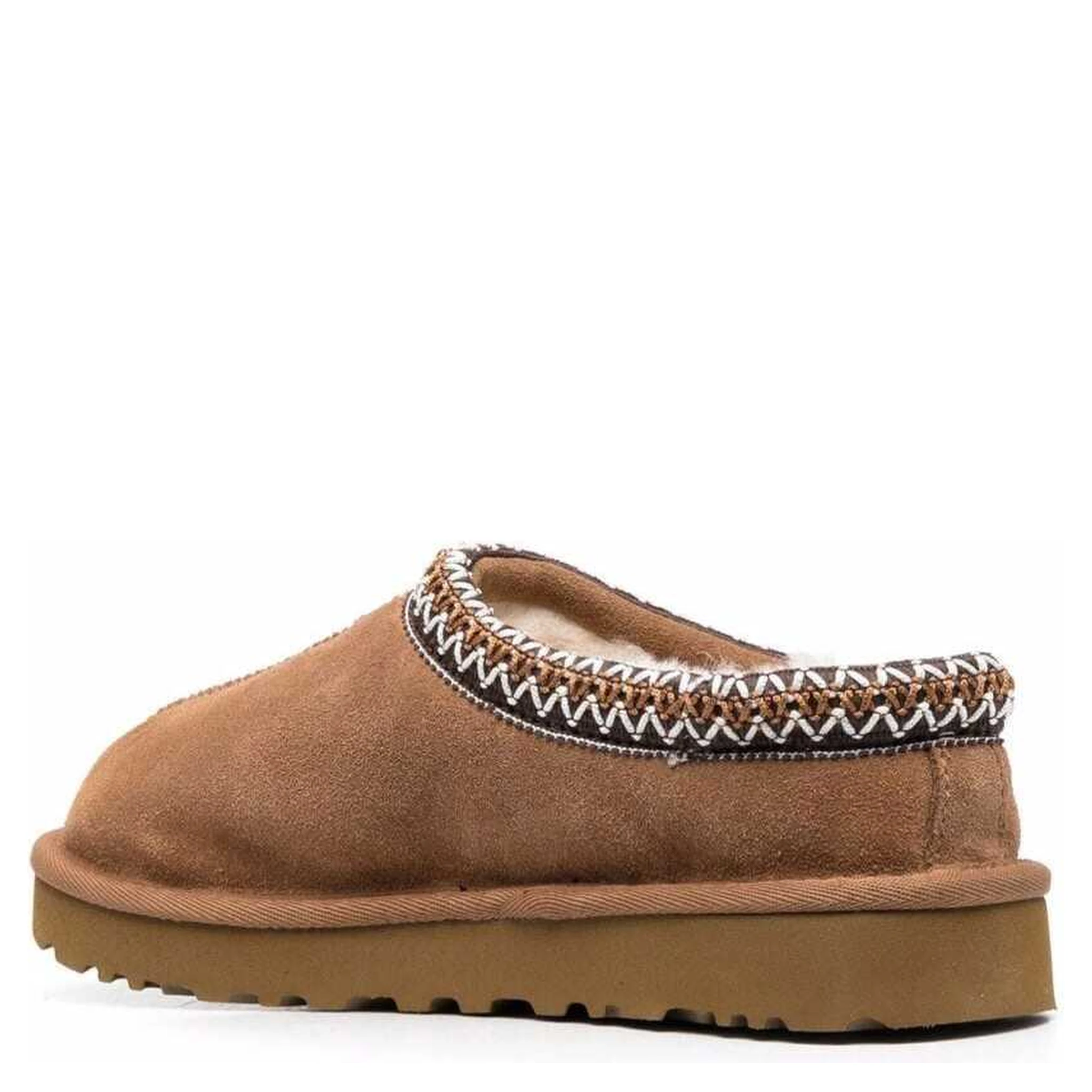 Tasman Beige Mules with Embossed Logo in Suede Woman