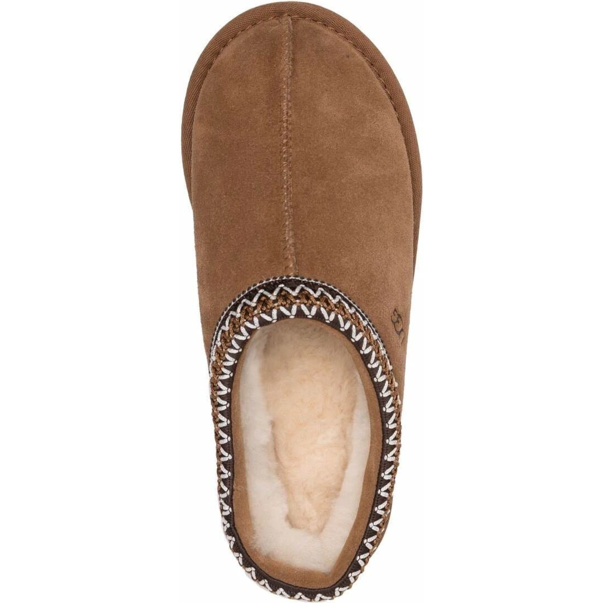 Tasman Beige Mules with Embossed Logo in Suede Woman