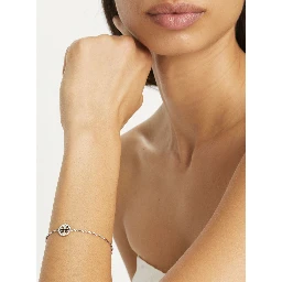 Miller Metallic Chain-Link Bracelet with Double T Charm and Crystal Embellishments in Brass Blend Woman