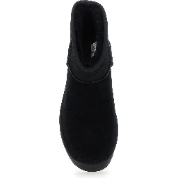 Classic Mini Platform Black Ankle Boots with Platform in Suede Woman