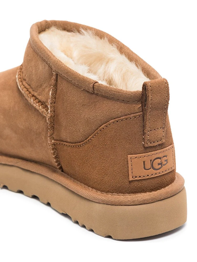 Brown Ultra Mini Boots in Suede Woman alternative