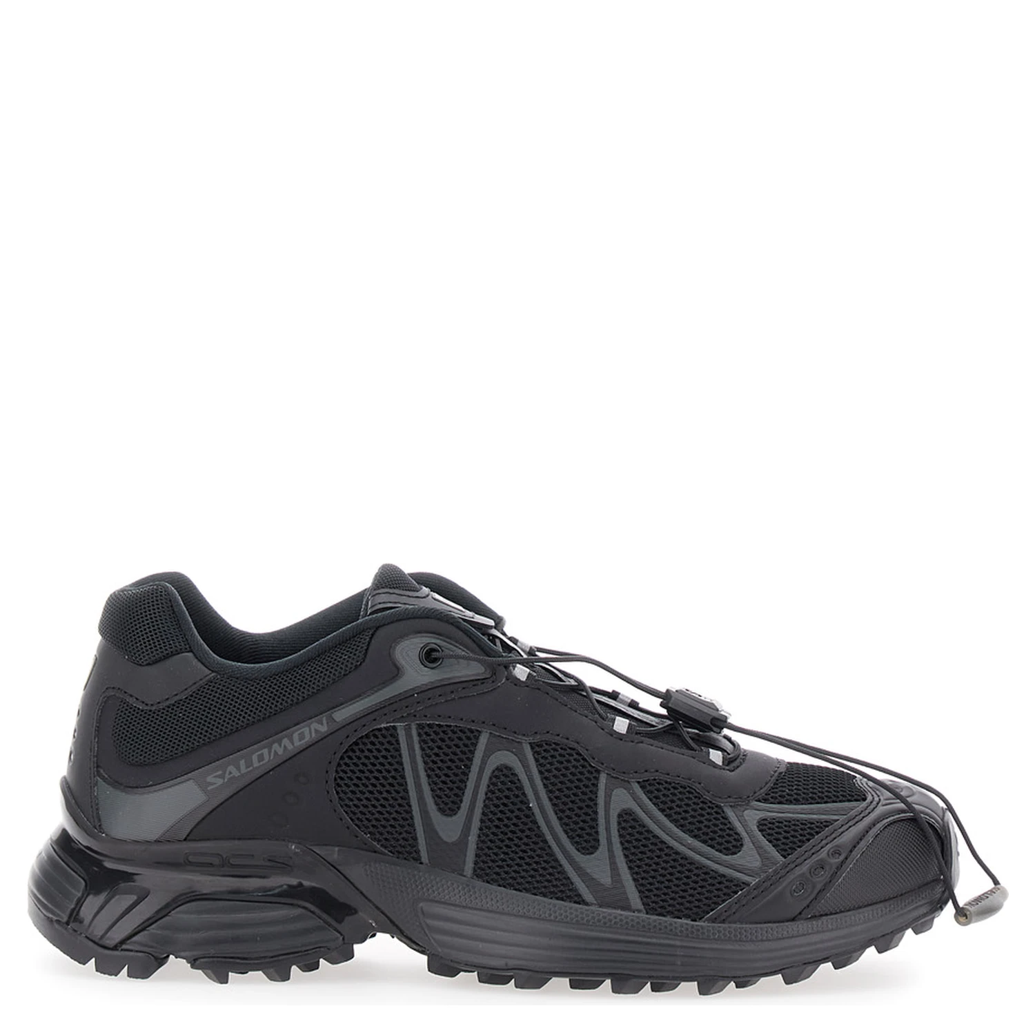 XT-Whisper Black Sneakers with Printed Logo on the Side and Drawstring Closure in Fabric Unisex
