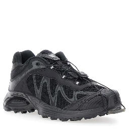 XT-Whisper Black Sneakers with Printed Logo on the Side and Drawstring Closure in Fabric Unisex