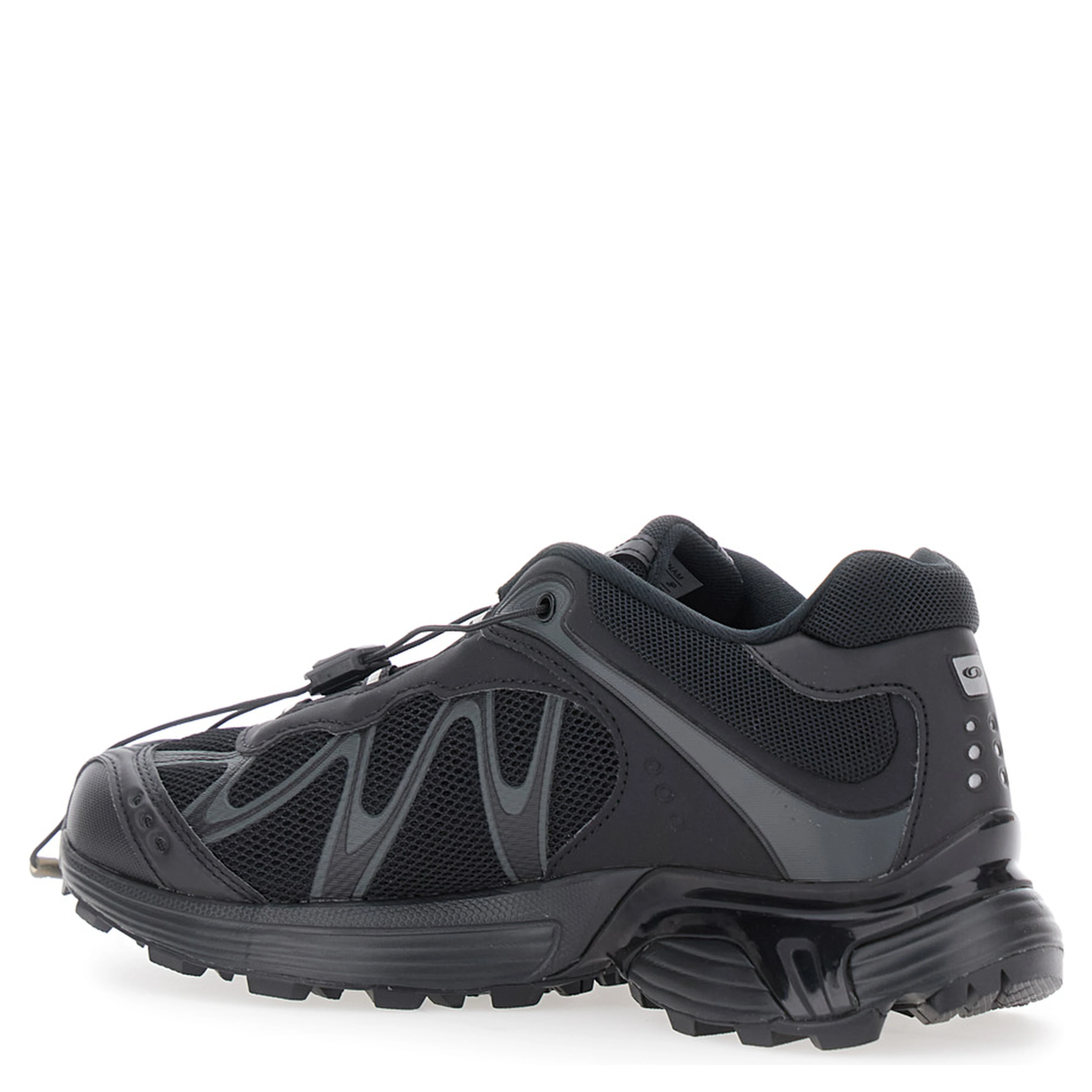 XT-Whisper Black Sneakers with Printed Logo on the Side and Drawstring Closure in Fabric Unisex