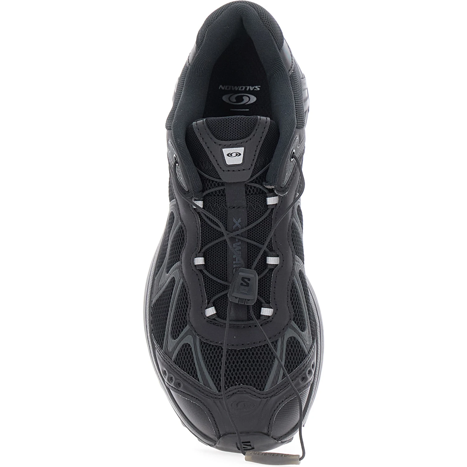 XT-Whisper Black Sneakers with Printed Logo on the Side and Drawstring Closure in Fabric Unisex