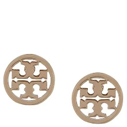 Gold-Colored Earrings with Logo in Brass Woman