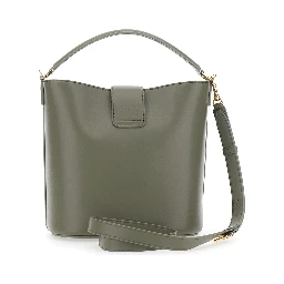 Louise Green Medium Crossbody Bag with Triomphe Plaque on the Front in Leather Woman