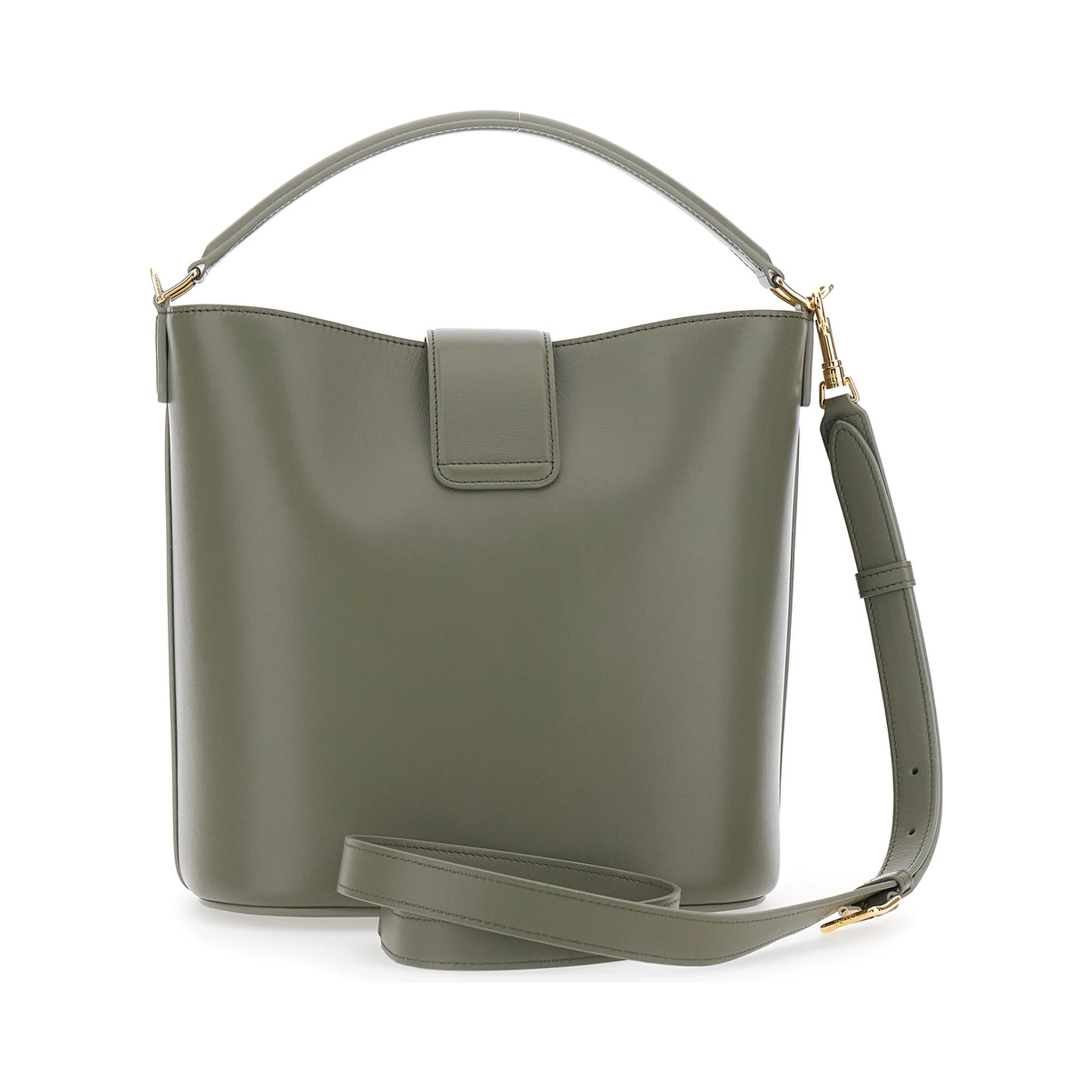 Louise Green Medium Crossbody Bag with Triomphe Plaque on the Front in Leather Woman