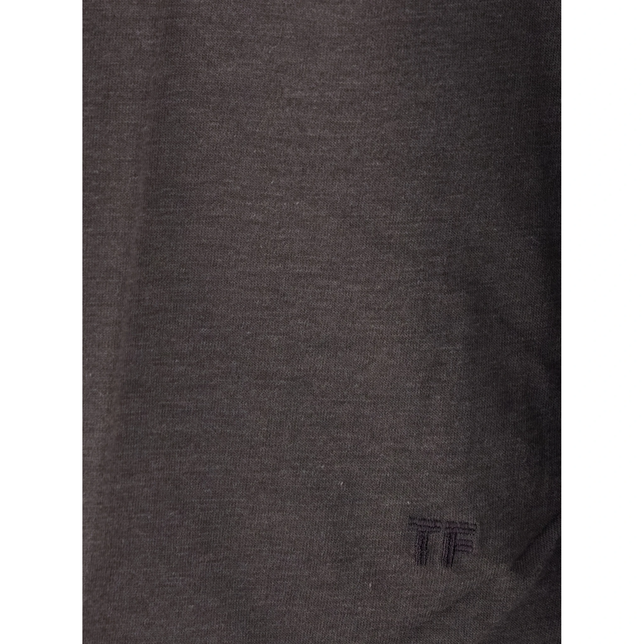 Brown Crewneck T-Shirt with Logo Detail on the Front in Cotton Blend Woman