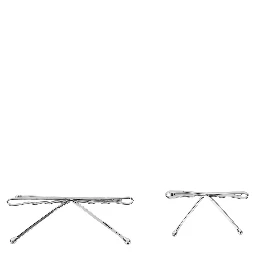 Silver Colored Set of Two Hair Clips with Bow Design in Metal Women