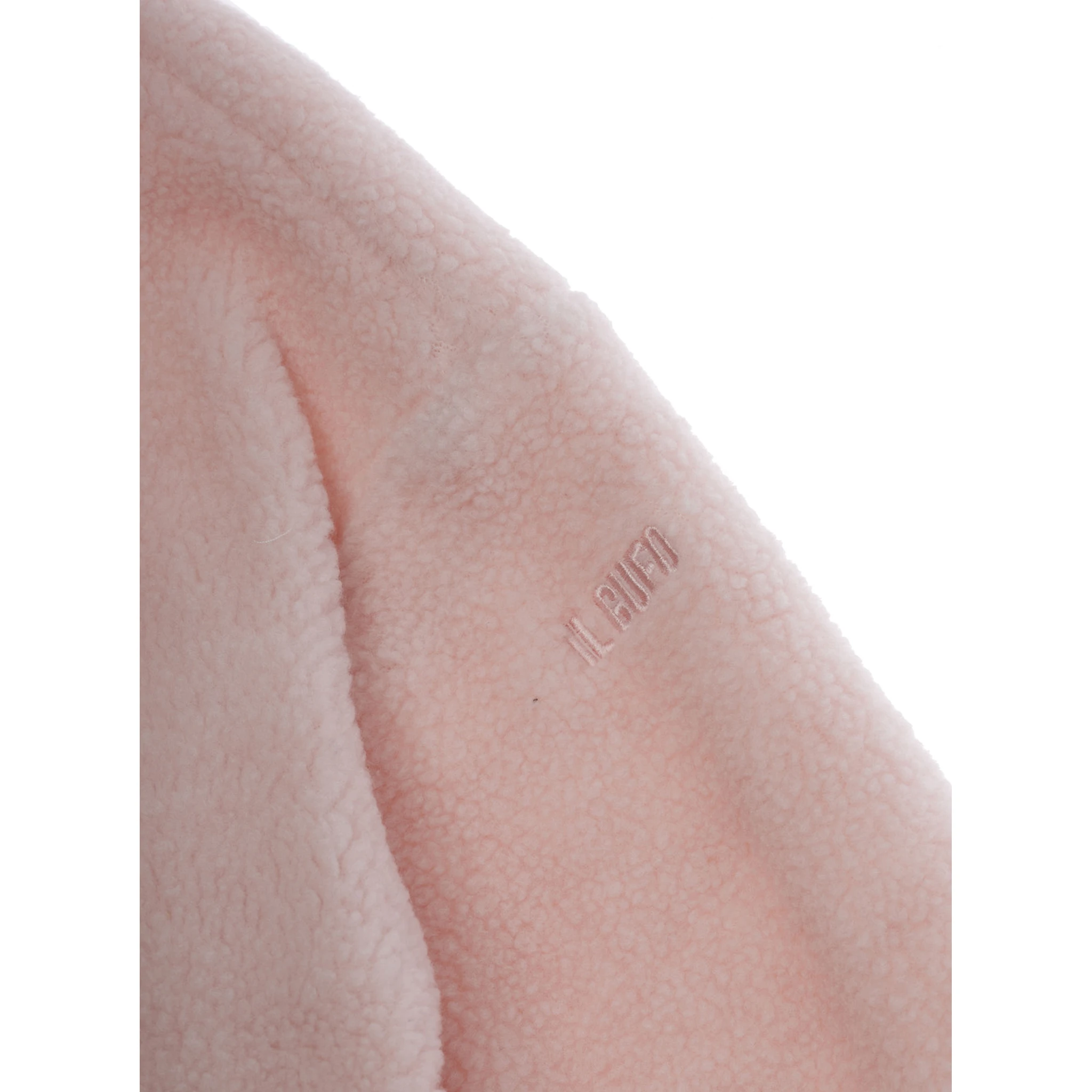 Pink Coat with Classic Collar and Logo Lettering Embroidery on the Sleeve in Tech Fabric Girl