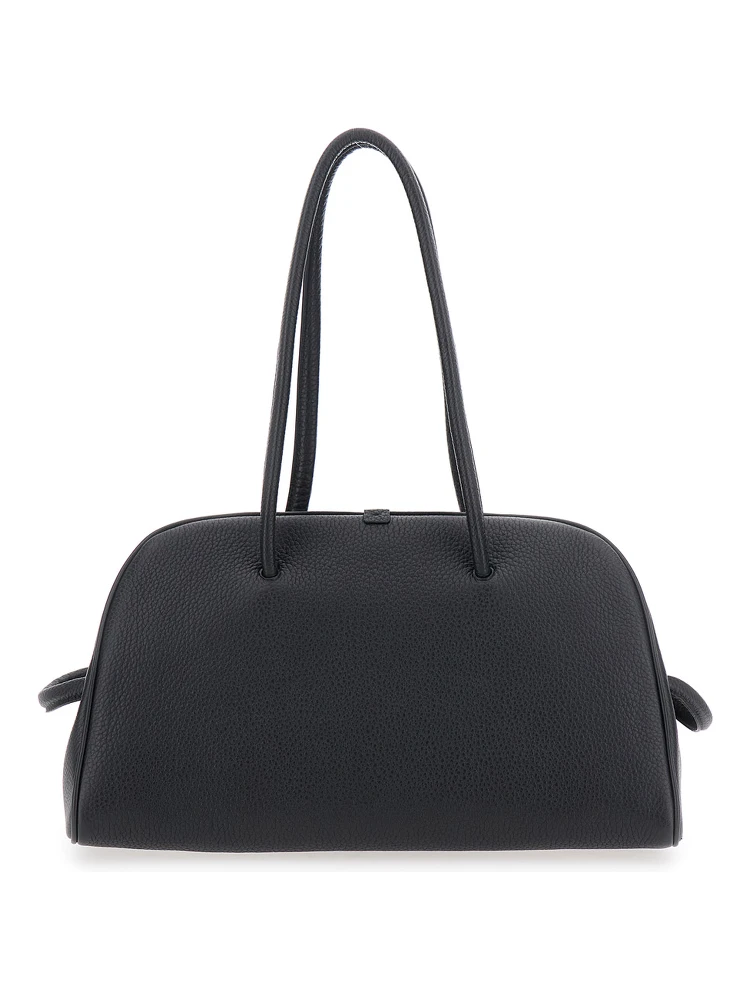 Le Turismo Black Handbag with Two Round Handles in Grained Leather Woman alternative