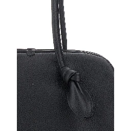 Le Turismo Black Handbag with Two Round Handles in Grained Leather Woman