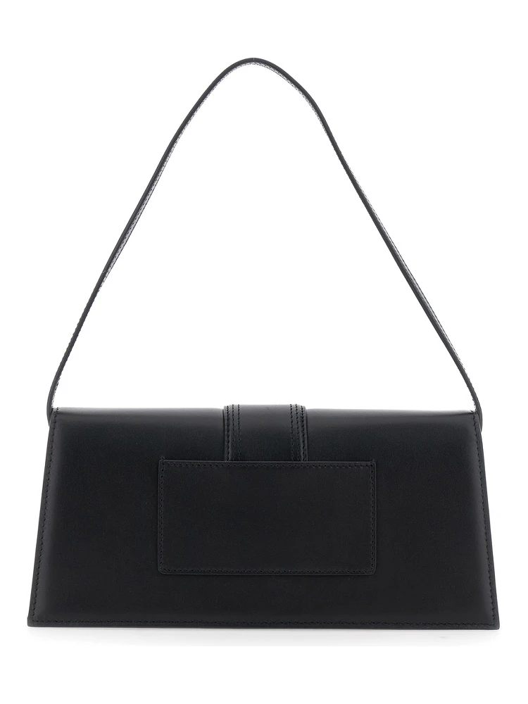 حقيبة كتف طويلة سوداء من الجلد من Le Bambino للنساء، مزودة بحزام كتف قابل للإزالة alternative