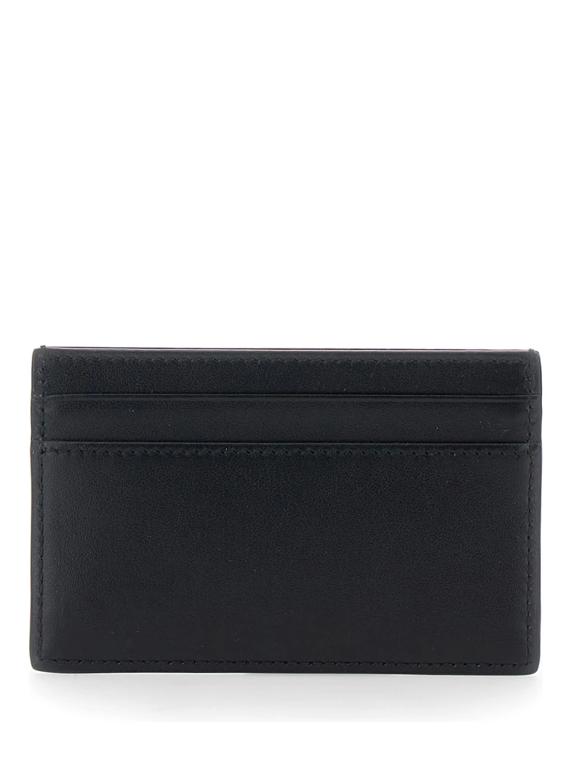 Black Card Holder with Horsebit on the Front in Leather Man