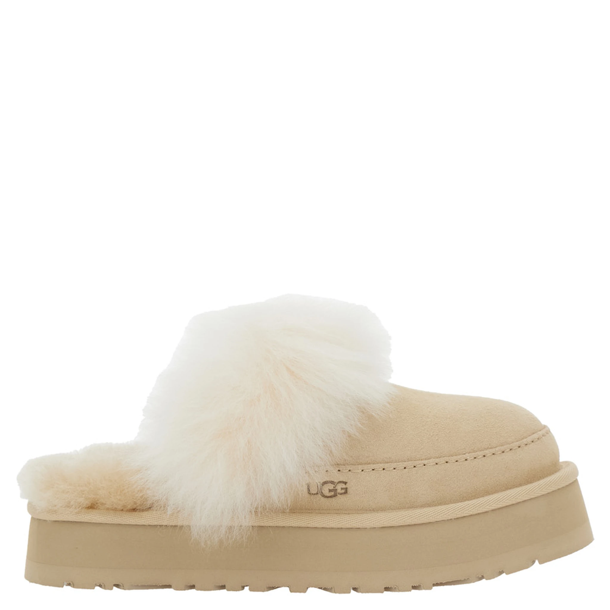 Chalet Beige Ankle Boots with Fur Design in Suede Woman