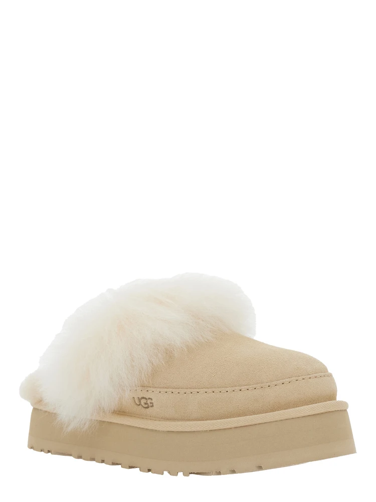 Chalet Beige Ankle Boots with Fur Design in Suede Woman alternative