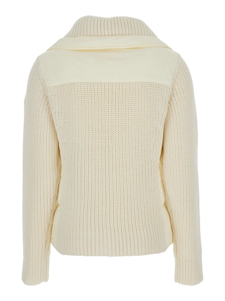 White Jacket with Logo Patch on the Sleeve in Tech Fabric Woman alternative