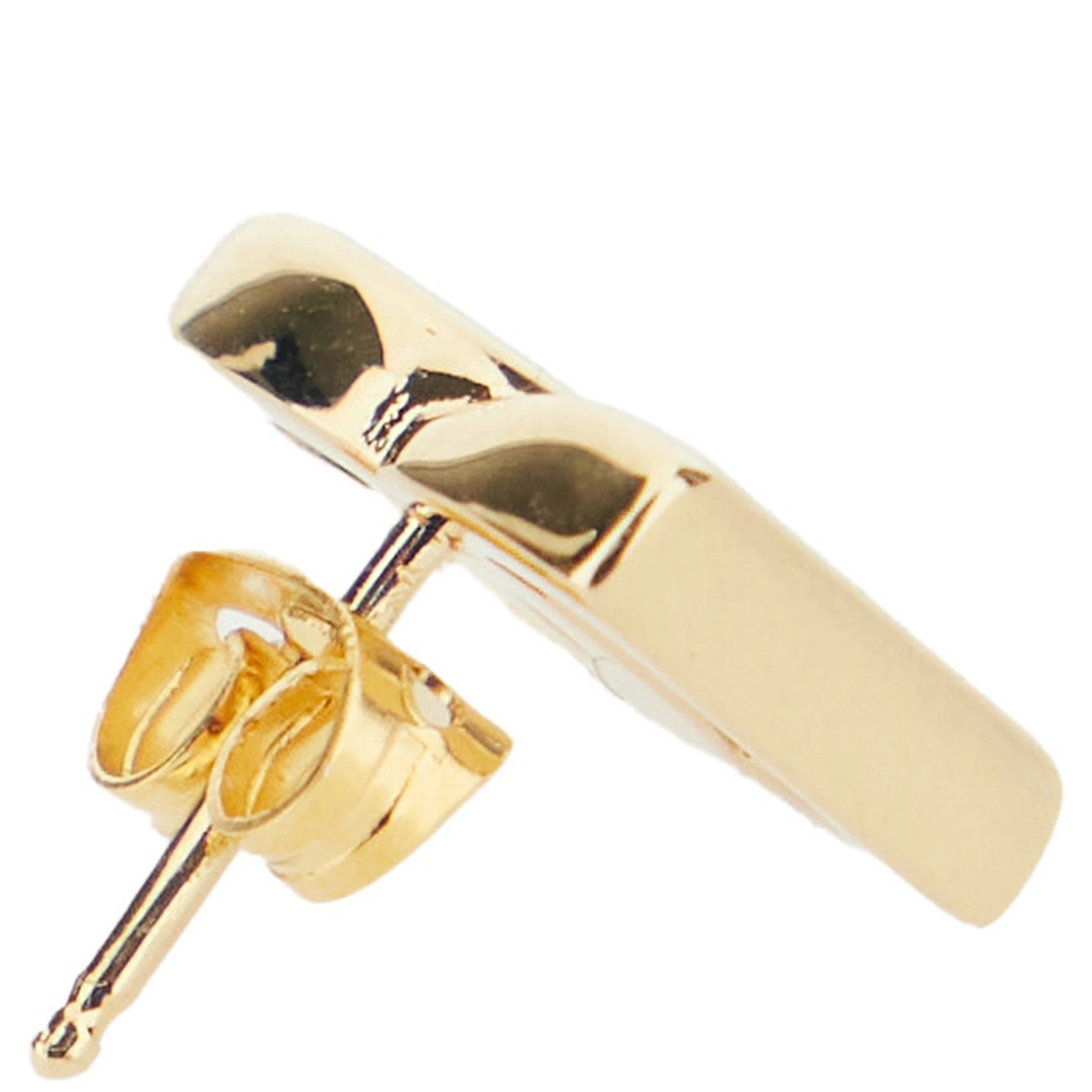 Gold-Colored Stud Earrings with Interlocking DG Motif in Bronze Woman