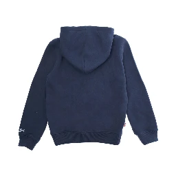 Toronto Blue Sweatshirt with Fixed Hood and Logo Embroidery on the Sleeve in Cotton Boy