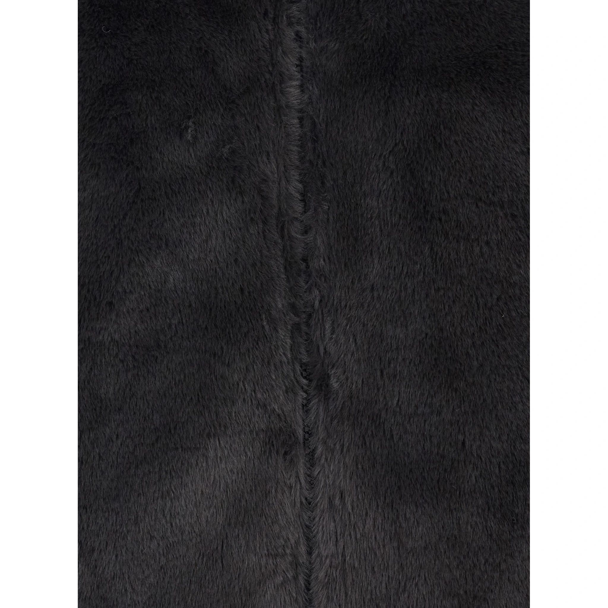 Bridget Black Reversible Jacket with Front Zip Closure in Ecofur Woman