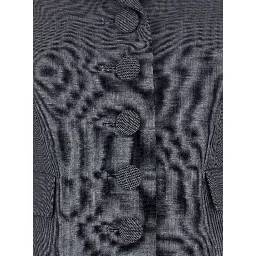 Grey Jacket with Notched Revers and V Neck in Wool Blend Woman