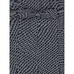 Grey Pleated Skirt with Bow on the Front and Rear Concealed Zip Closure in Cotton Blend Woman