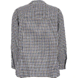 Multicolor Crewneck Shirt with All-Over Check Motif in Fabric Woman