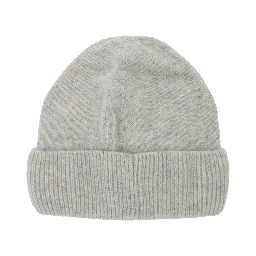 Vivian Grey Beanie with Logo Plaque Detail on the Front in Cashmere Woman