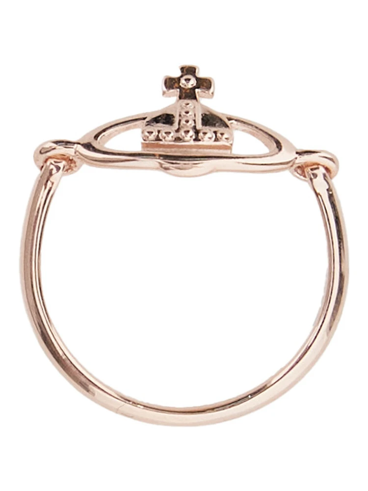 Vendome Faded Gold-Colored Ring with Orb Logo on the Front in Bronze Woman