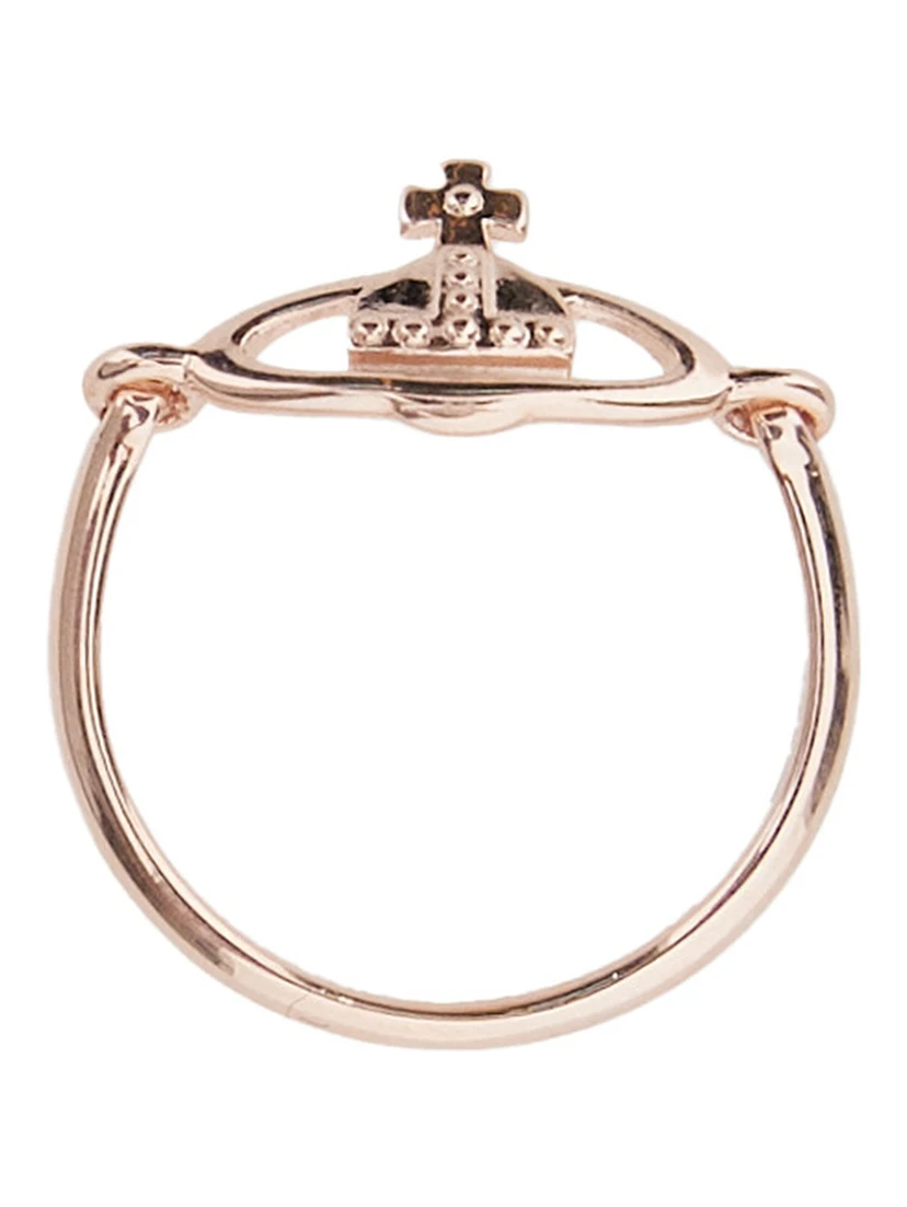 Vendome Faded Gold-Colored Ring with Orb Logo on the Front in Bronze Woman