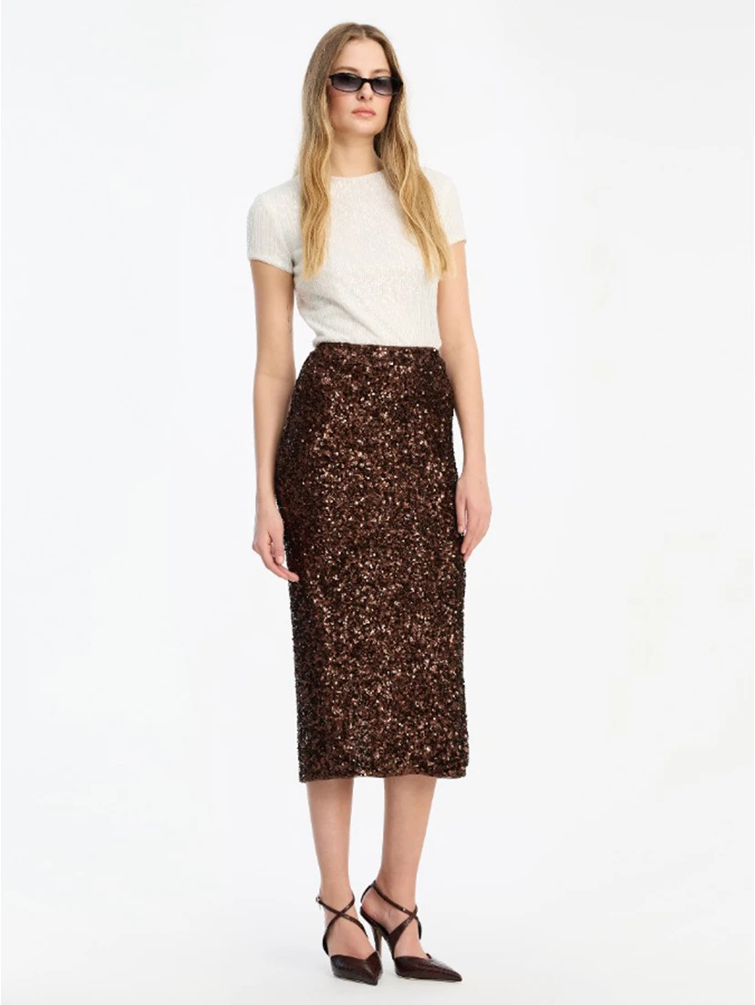 Rotate Skirts Brown