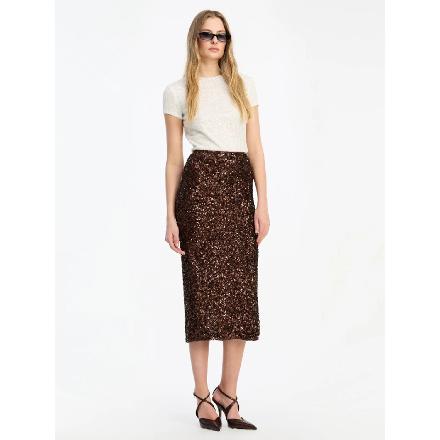 Rotate Skirts Brown