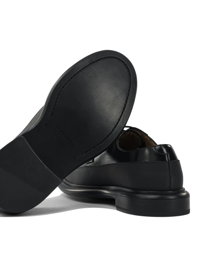 Leather lace up derby shoes