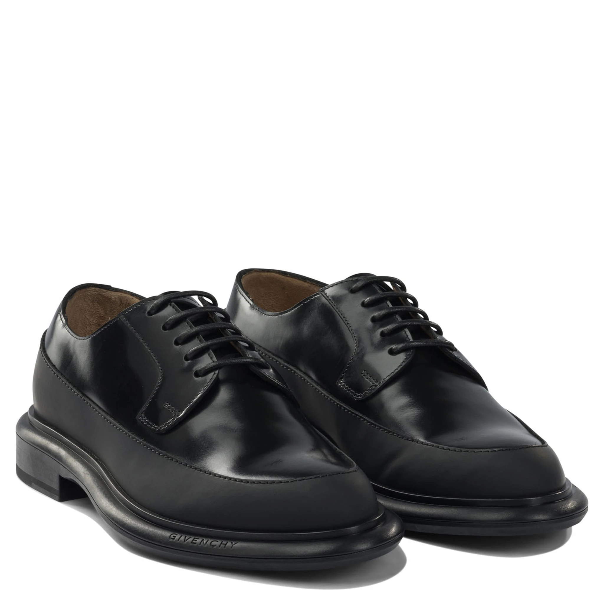 Leather lace up derby shoes