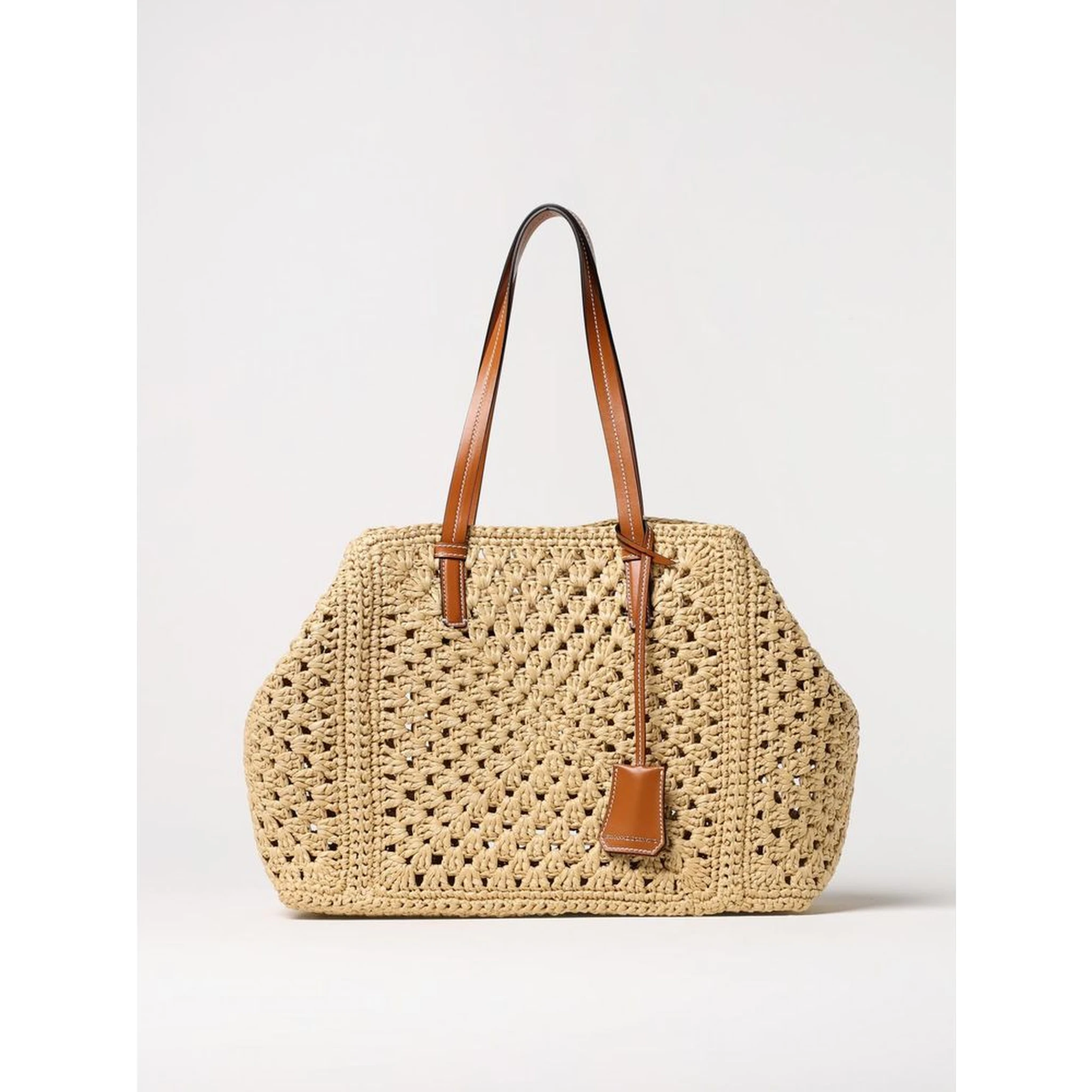 Beige Leather Handbag