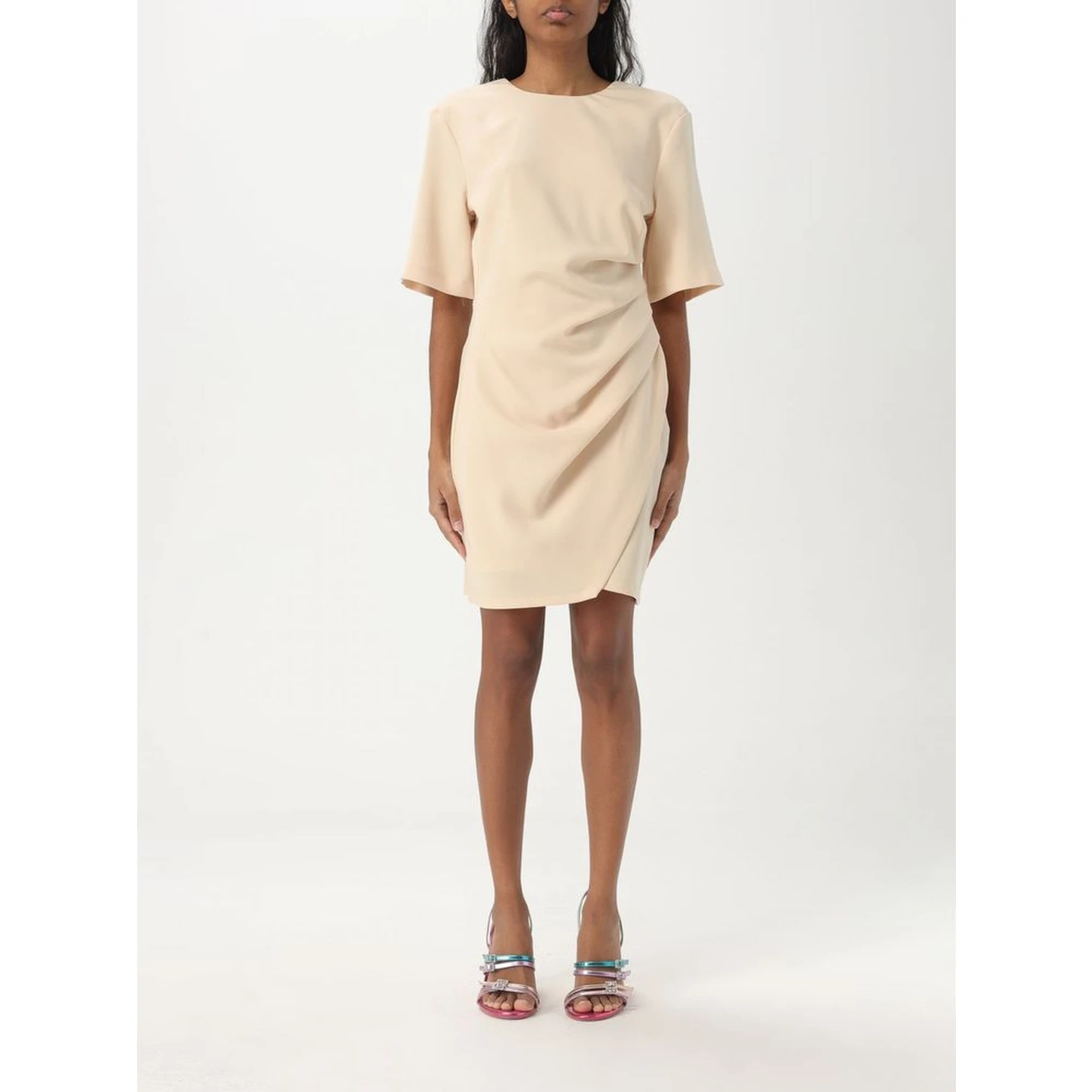 Multicolor Crepe Casual Dress