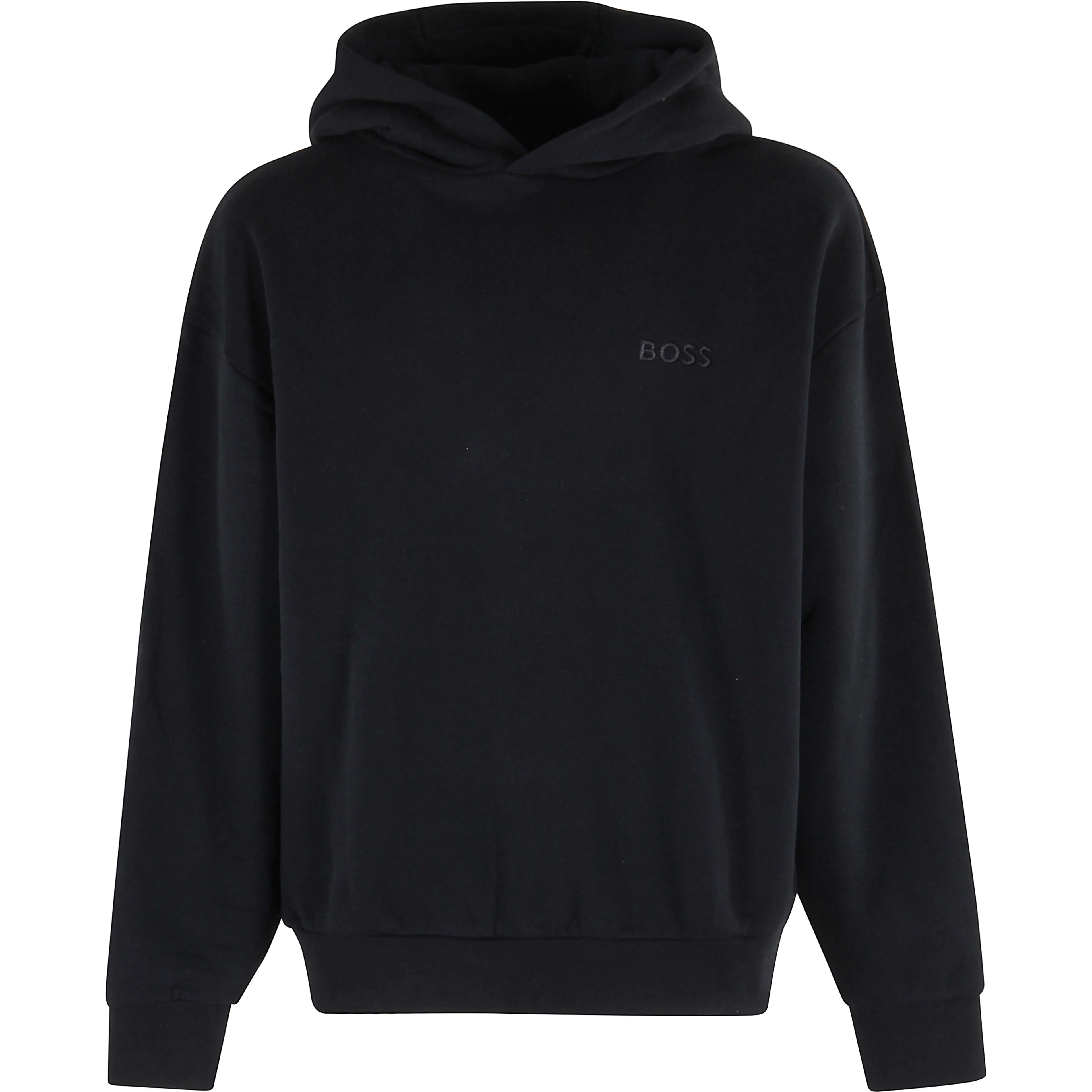Raised logo-detail hoodie