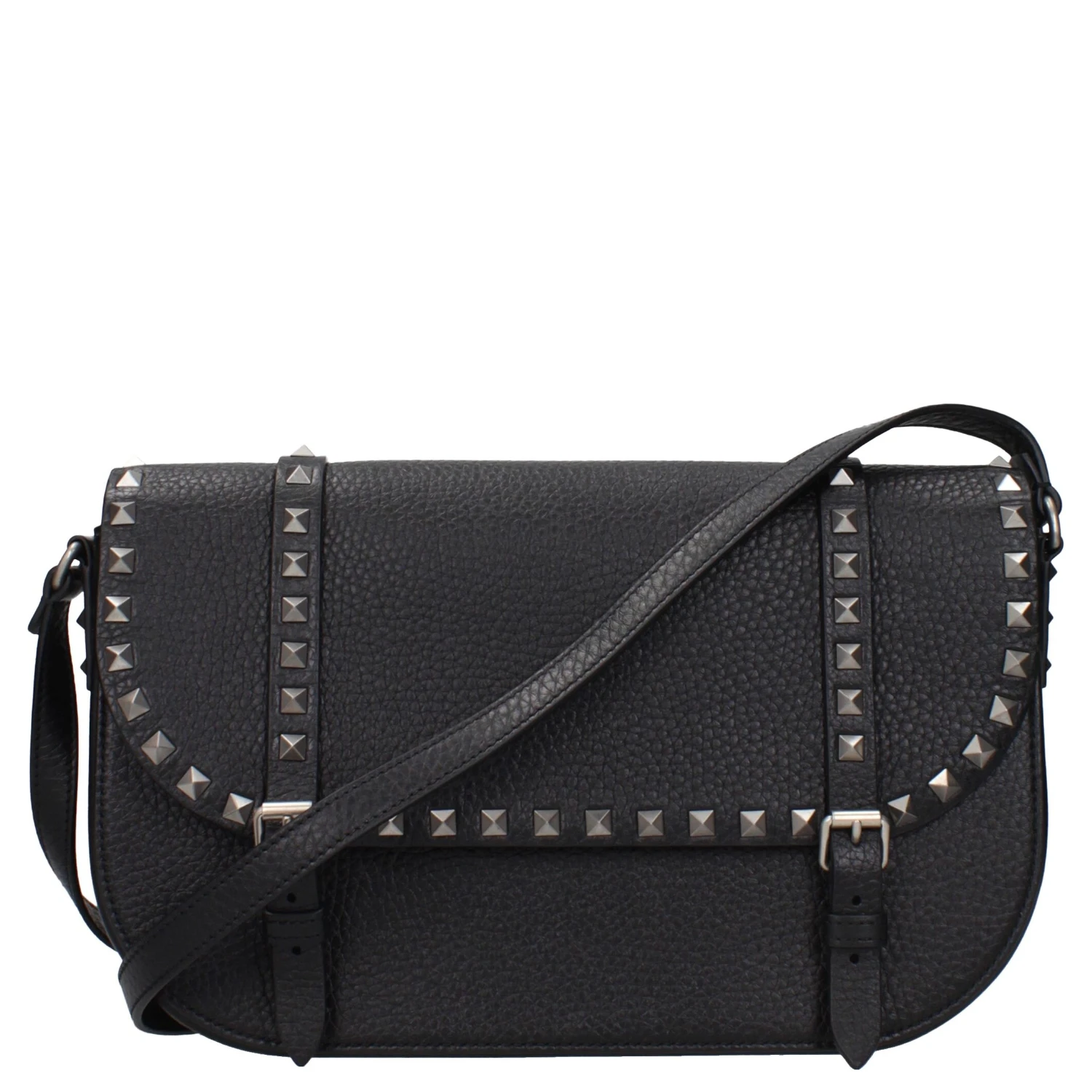 Black Leather Crossbody Bag