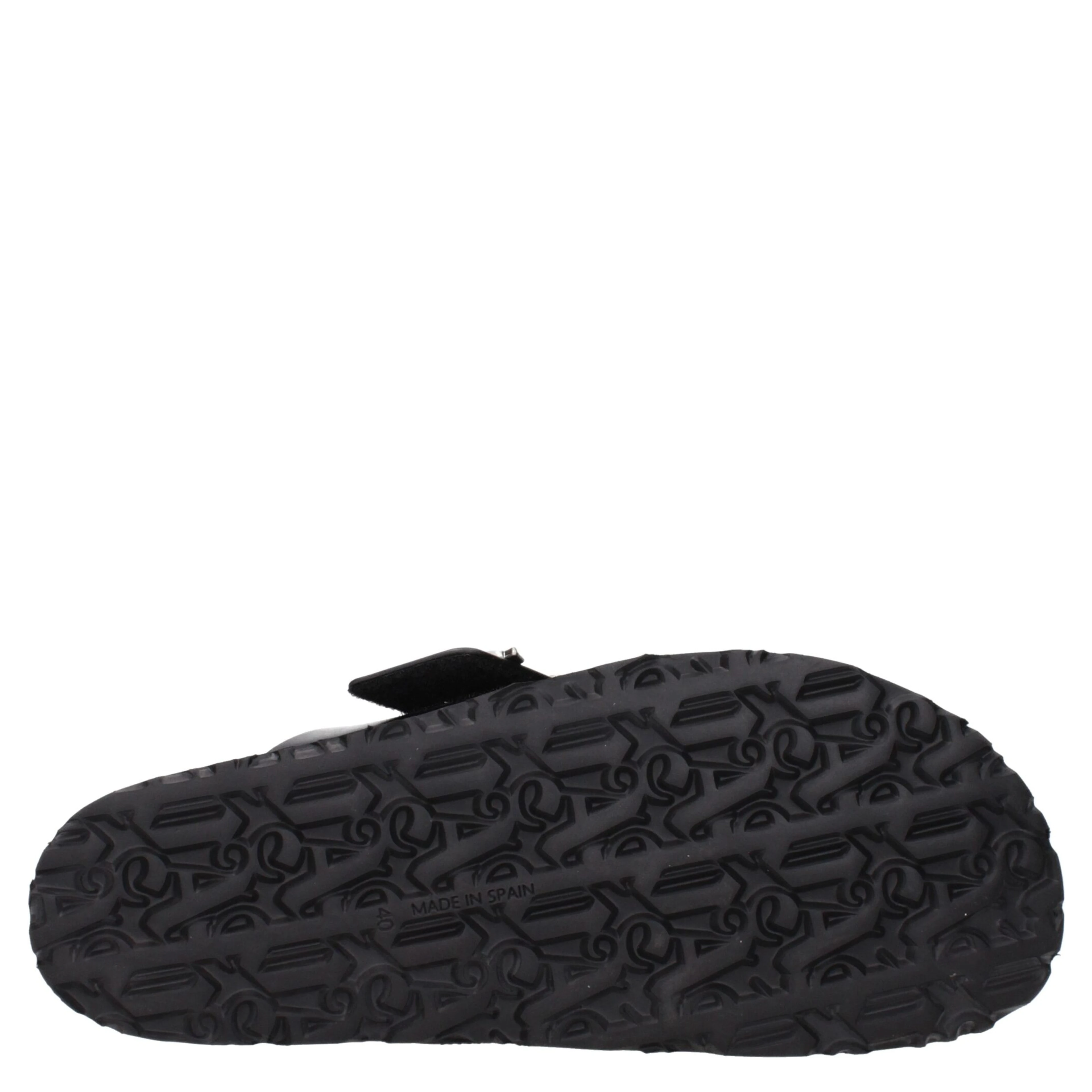 Black Leather Slippers