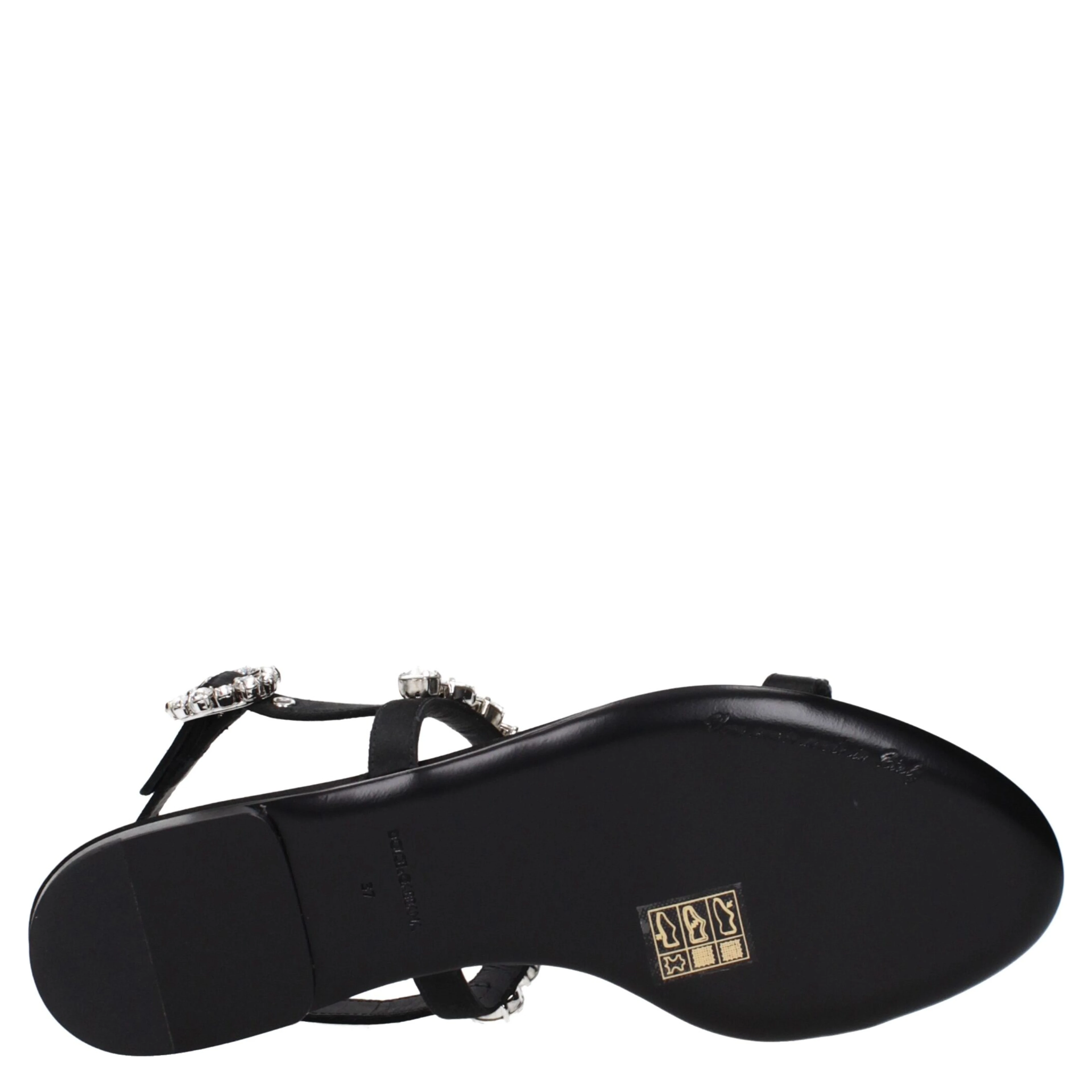 Black Satin Sandals