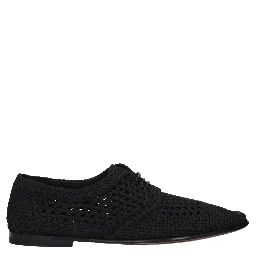 Black Fabric Oxfords And Derbies