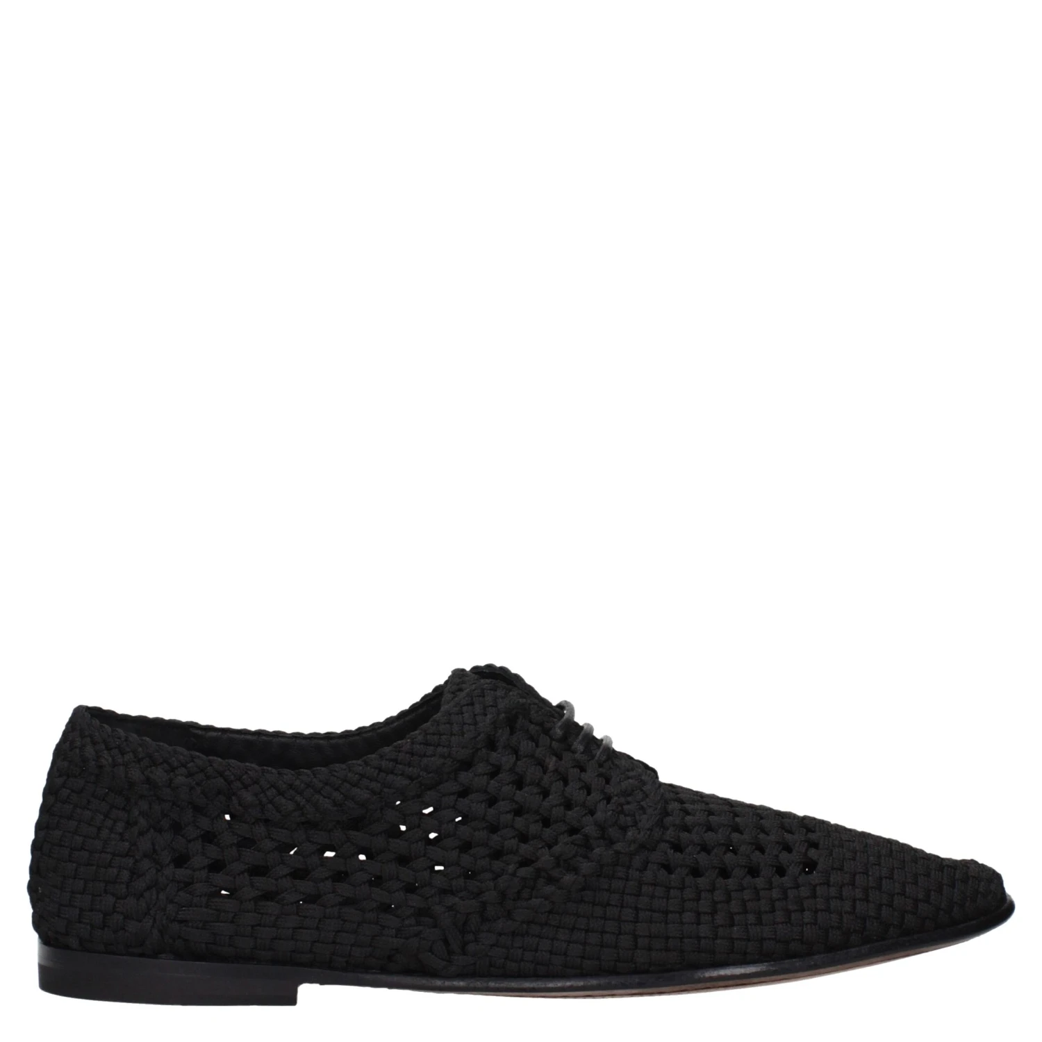 Black Fabric Oxfords And Derbies