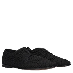 Black Fabric Oxfords And Derbies