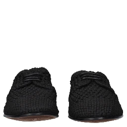 Black Fabric Oxfords And Derbies
