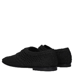 Black Fabric Oxfords And Derbies