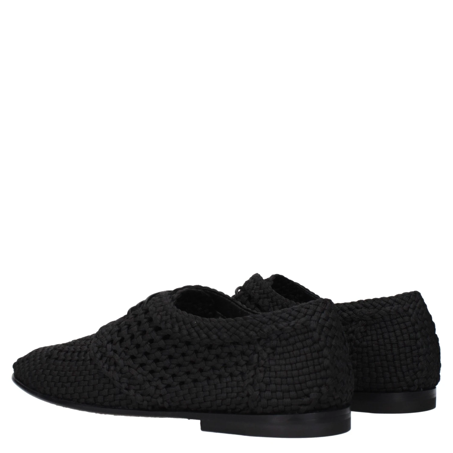 Black Fabric Oxfords And Derbies