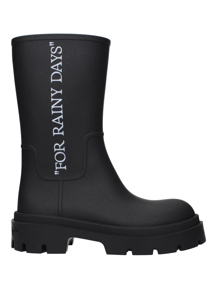 Black Cotton Ankle Boots