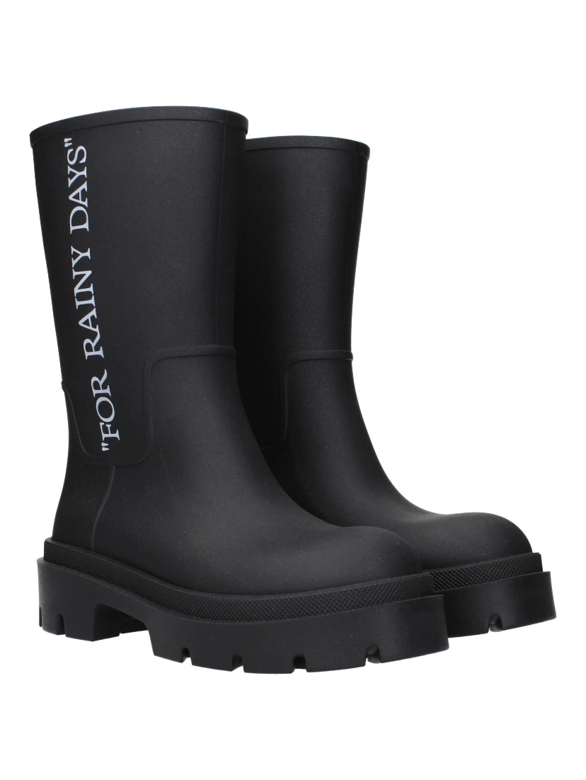 Black Cotton Ankle Boots